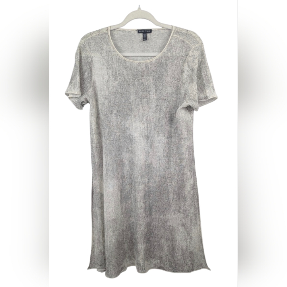 Eileen Fisher Tunic Size Extra Small Sheer With High Side Slits Shimmery